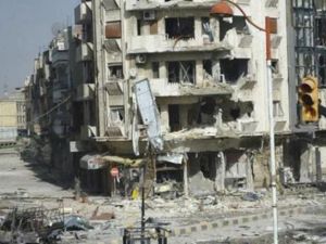 مبان مدمرة في حمص
