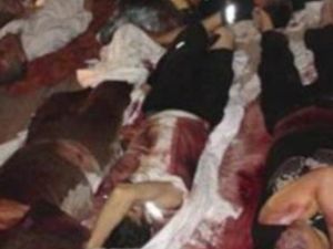 جثث لاشخاص قتلوا في دوما