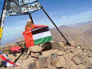 After hearing about chemical attacks in Syria, Nada Al Assaad Kivela decided to spend her Eid holiday climbing the 4,167-meter Mt Toubkal, the highest peak in the Atlas Mountains (Courtesy of Gulf News)