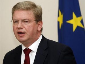 مفوض الاتحاد الاوروبي المكلف بشؤون التوسع ستيفان فيول
