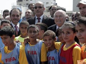 جوزيف بلاتر  في الاراضي الفلسطينية