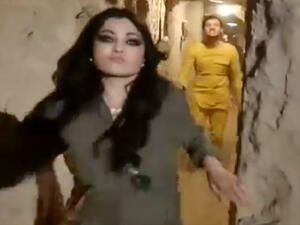 Funny times - Haifa Wehbe gets pranked! (Image: YouTube)