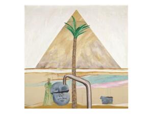 David Hockney's landmark painting, 'Great Pyramid at Giza with Broken Head from Thebes' (1963), is set to go to auction this February