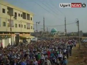 متظاهرون في مدينة حوران