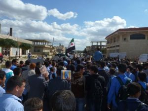 مظاهرات ضد الاسد في بلدة الحولة