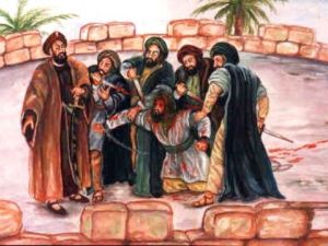 Imam Hussein depicted facing his barbaric death that inspired years of mourning thereafter in the story of 'Ashura'.