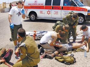 جرحى اسراائيليون عقب هجمات ايلات