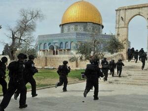 After they entered the Al Aqsa mosque compound under armed guard, Israelis clashed with Palestinian Muslim worshippers in Jerusalem on Wednesday (AFP/File)