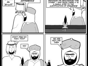 The Muslim Association of Britain says the Jesus and Mo cartoons are as offensive as the 2005 Danish cartoon scandal (Courtesy of Jesus and Mo)