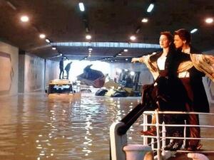 Jordanians have been making light of the bad weather on social networking sites with funny photos (Abo Al Naddarat/Kharabeesh)