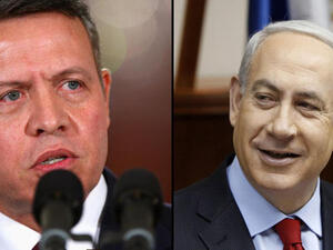 King Abdullah (L) and Binyamin Netanyahu (R).