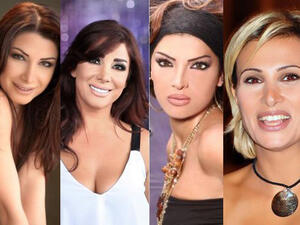 شاهدي في الصورة مكياج المذيعة فرح بسيسو وألين خلف ودينا حايك 