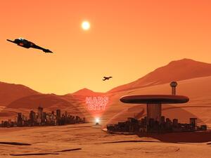 Will the Saudi flag soon be flying on Mars? One Saudi man may have the opportunity to live on the red planet (Life on Mars/Kirschner/Shutterstock)