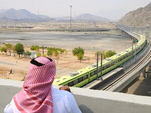 Part of the Mecca Metro is already in operation (Amer Hilabi/AFP)