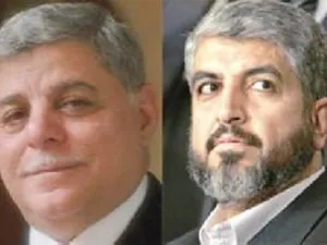 صورة مجمعة لخالد مشعل (يمين) وعون الخصاونة