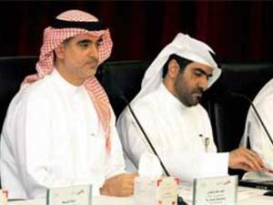 Roads and Transport Authority officials Dr Aisha Al Busmait, Director of Marketing and Corporate Communication; Adnan Al Hammadi; Ramadan Abdullah, Director of Rail Operations; and Nasser Bu Shehab, Director of the Strategic Planning Department, addressing a Press conference on Monday.