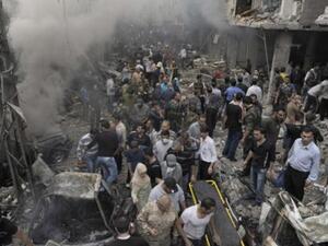 موقع انفجار المزة