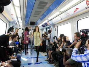 Models took Bloomingdales' Spring and Summer 2013 collection underground (Photo: Zarina Fernandes/ Gulf News)