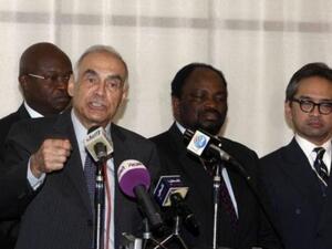 وزير الخارجية المصري محمد كامل عمرو يتحدث الى الصحافيين خلال مؤتمر صحافي في عمان
