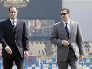 صورة ارشيفية لولدي الرئيس المصري السابق حسني مبارك علاء ( الى اليمين) وجمال
