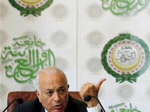 الأمين العام لجامعة الدول العربية نبيل العربي في مقر الجامعة بالقاهرة