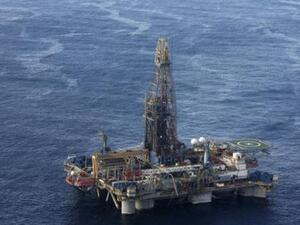 n this photo provided by the Cyprus Press and Information office, the Noble Energy company's offshore oil and gas rig is seen some 115 miles (185 kilometers) off Cyprus' south coast.

