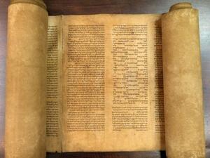 The Torah in question. Image courtesy of the University of Bologna
