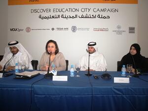 The panel of speakers at the press conference