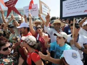 تظاهرة في القصرين التونسية 