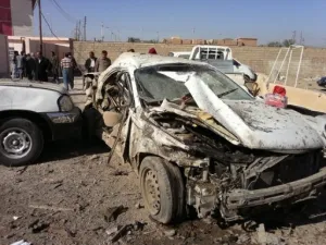 موقع التفجير في مركز امني في مدينة الرمادي العراقية
