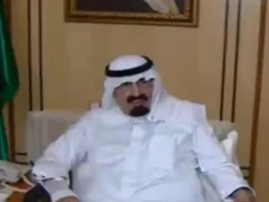 العاهل السعودي كما ظهر على التلفزيون الرسمي 