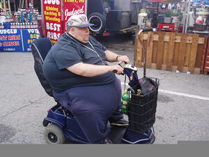 Is this the fate of most Qataris; electric carts and sweatpants ?