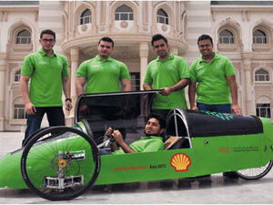 A team of mechanical engineering students from the American University of Sharjah have built the ultimate green machine and are all set to take part in the 2013 Shell Eco-Marathon. 