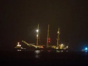 سفينة استيل النروجية عند دخولها الى مرفا اشدود في جنوب اسرائيل 
