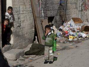 اطفال فلسطينيون في حي سلوان في القدس الشرقية
