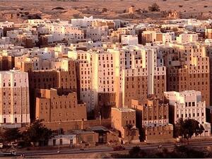 A Manhattan Skyline in Yemen with Mud Buildings