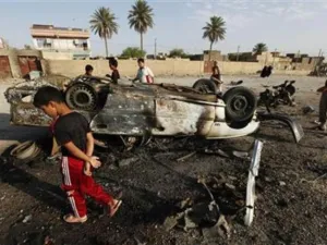 موقع تفجير سيارة ملغومة في جنوب بغداد