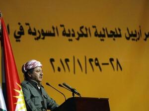 رئيس اقليم كردستان مسعود بارزاني يلقي كلمته في المؤتمر