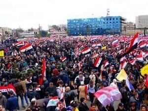 مسيرة مؤيدة للنظام