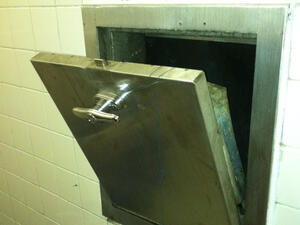 This trash chute was almost the means of death for a newborn baby in the UAE