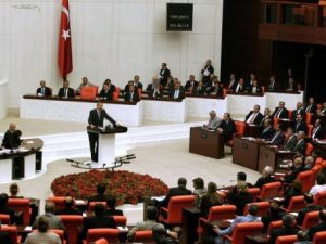 رئيس الوزراء التركي رجب طيب اردوغان متحدثا في البرلمان التركي 
