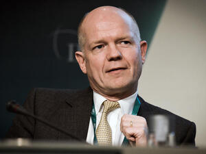 William Hague at the Bahrain Security Forum (Photo: Mohammed Al-Shaikh / AFP)