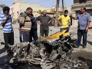 موقع انفجار سيارة ملغومة في بغداد
