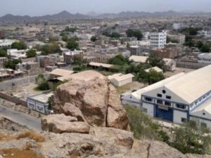 مشهد عام لمدينة جعار جنوب اليمن
