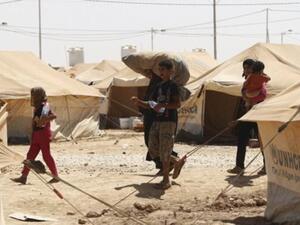 Syrian children at the Zatari refugee camp in Jordan.