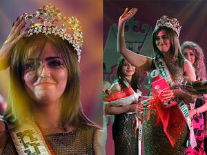 Shaima Qassem won the first Miss Iraq contest in over four decades. (AFP)