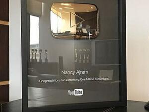 نانسي عجرم تحصد جائزة (يوتيوب) الذهبية 