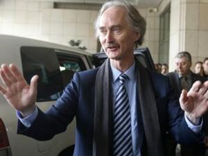 مبعوث الأمم المتحدة الى سوريا غير بيدرسون لدى وصوله الثلاثاء الى دمشق في أول زيارة منذ تعيينه في منصبه

