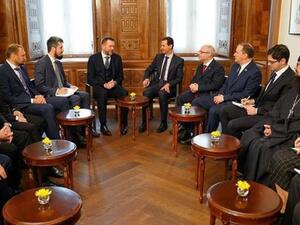 الرئيس السوري بشار الأسد يستقبل وفدا روسيا