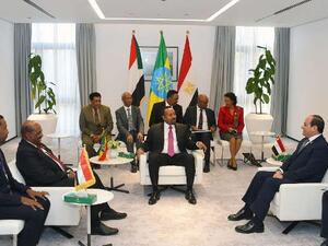 رؤساء كل من مصر، عبد الفتاح السيسي، والسودان، عمر البشير، وإثيوبيا، أبي أحمد